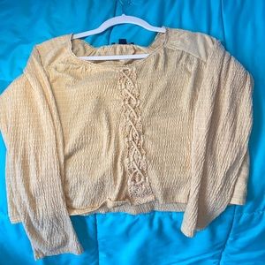 american eagle yellow cropped long sleeve 💛